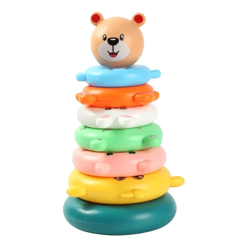 New Baby Toys 0-12 Montns Puzzle Pyramid Tower Cup Stacking Toys Montessori Educational Beach Kids Pool Bathtub Toy Kids Gift