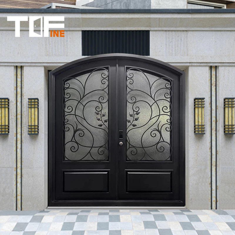 Hot Sale Modern Design Single Leaf Anti-Theft Security Steel Door Stainless Steel Exterior Garden Garage Main Gate in China