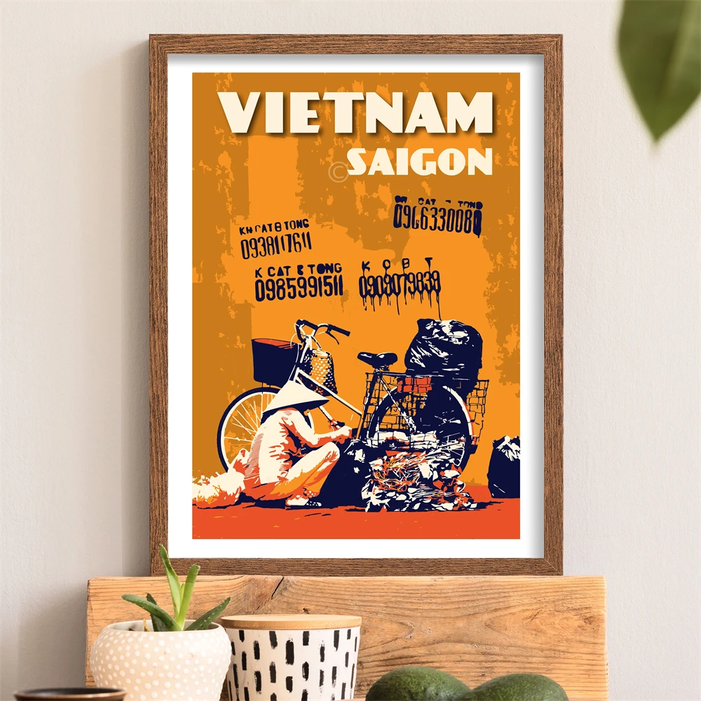 Vintage Vietnam Poster Print V - Home Decor Vietnam review and price
