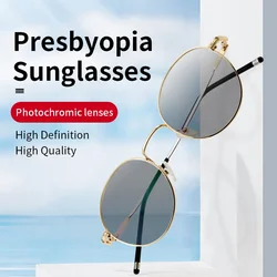 Photochromic Reading Glasses, Anti UV Sun Readers Presbyopia Eyeglasses,Anti Scratch Tinted Eyeglass for Women Diopters To +4.0
