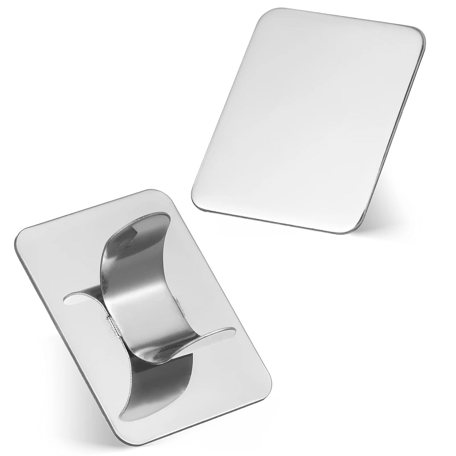 

2PCS Nail Stainless Steel Squares for Manicure Easy Clean Professional Beauty Tools Nail Ring Spatula