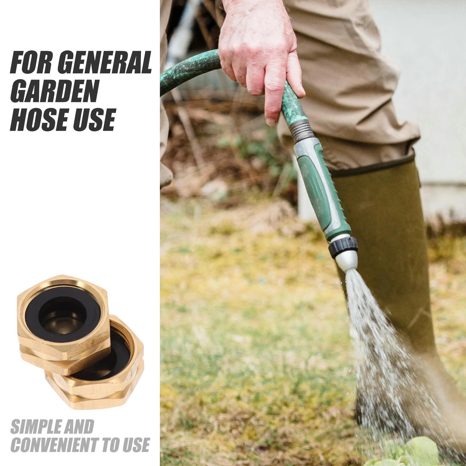 2 Pcs 3/4 Inch Brass Garden End Caps Durable Leakproof Design Easy Installation Versatile Use Garden Hose Plugs Faucet Covers