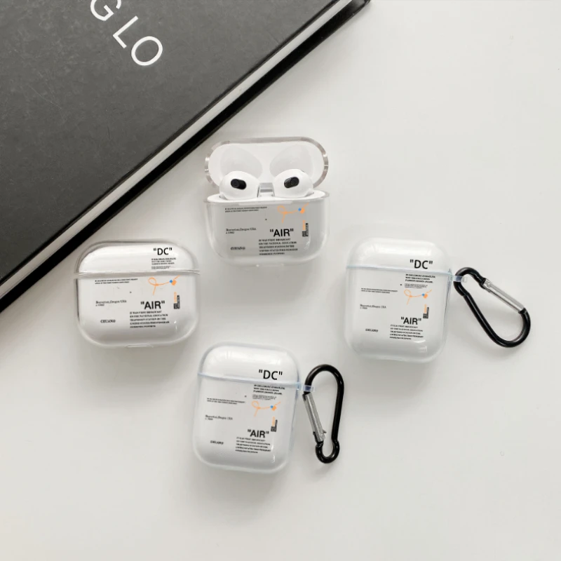Hot Off Stylish White Airpods Case Clear Transparen Case for