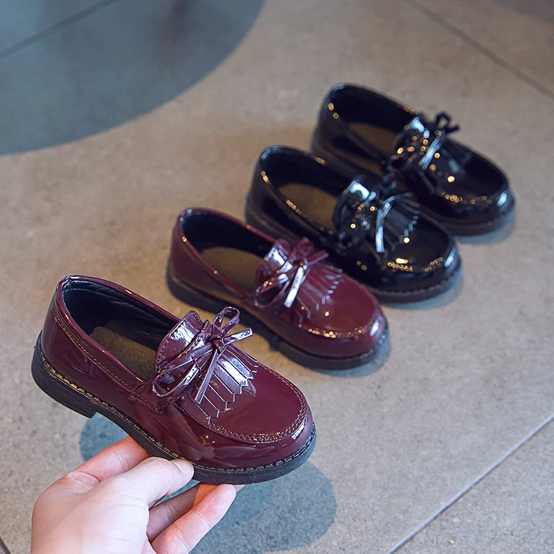 Chaussures de princesse en cuir pour enfants, plates et respirantes, à la mode, pour filles et fêtes, nouvelle collection automne 2022