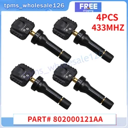 4PCS/Lot Tire Sensor 802000121AA For Chery Tiggo 2 3 3X 4 5 5X 7 8 TPMS Tyre Pressure Monitoring System Sensors 433MHZ