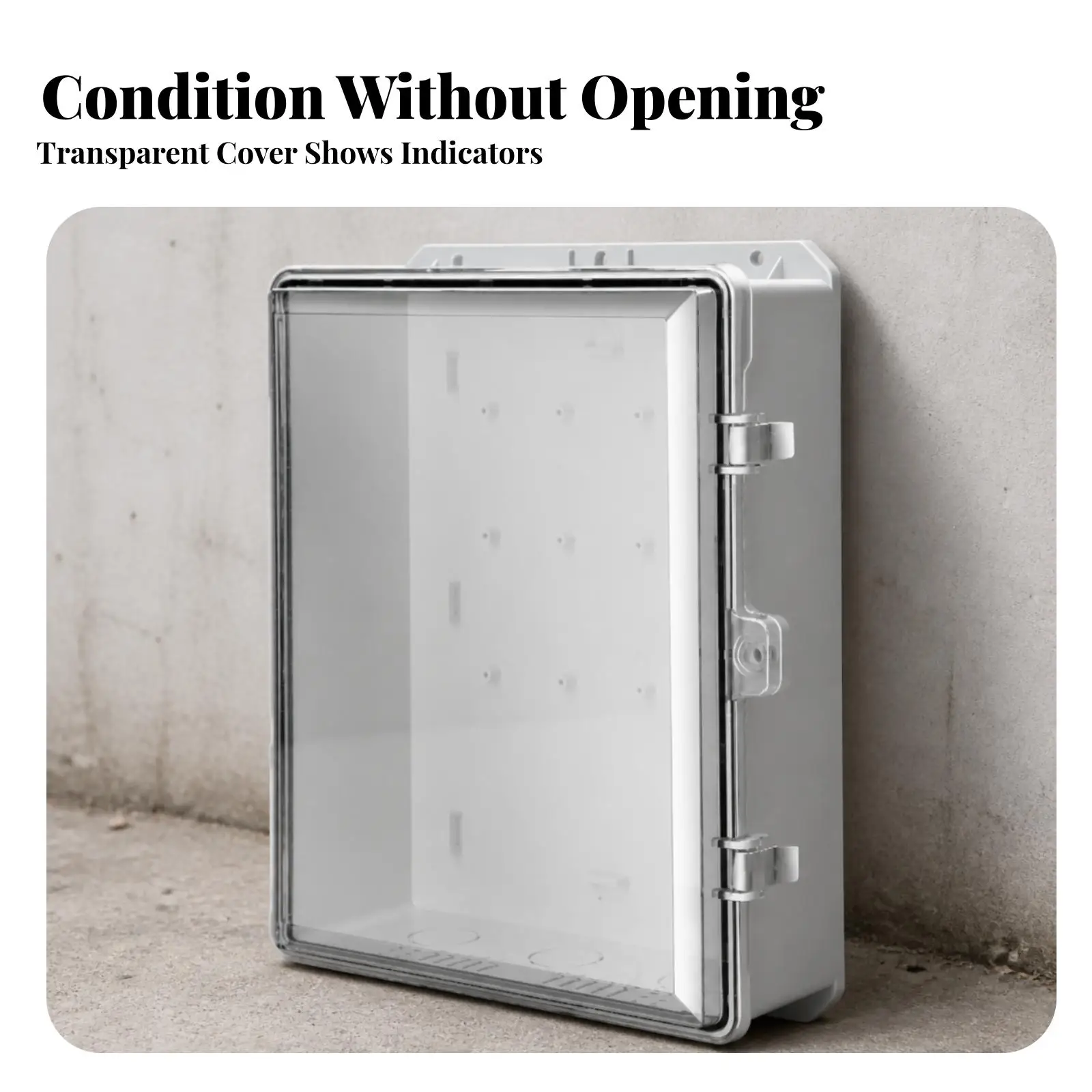Project Enclosure Box Transparent ABS Plastic Electrical Junction Box Surface Mount Waterproof Hinged Door for Safe Wiring Setup