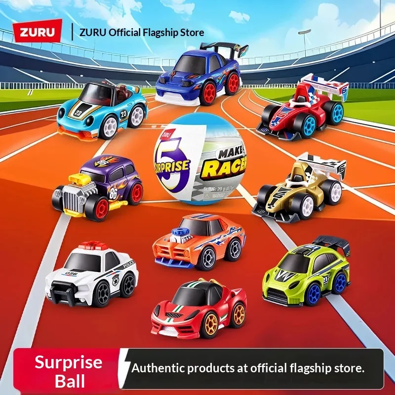 Zuru 5 Surprise Q‑Style Mini Race Car Collectible Blind Box Desktop Ornament Vehicle Hobby Decor Gift