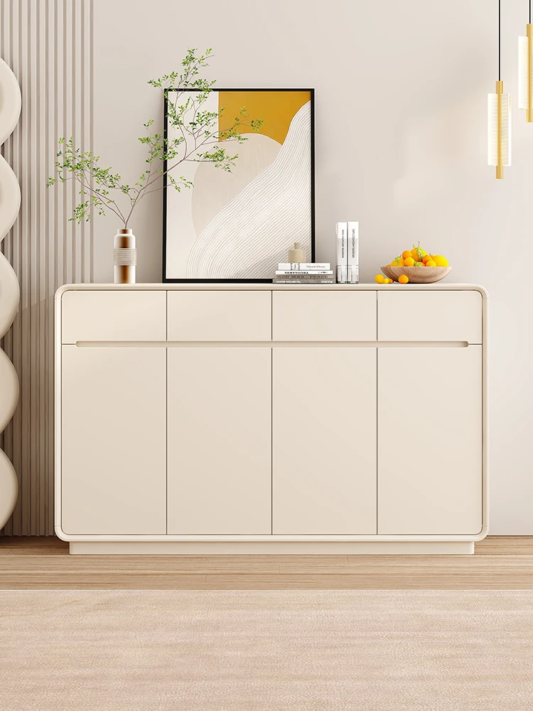 A Light luxury, high-end cream style shoe cabinet, home door, entrance cabinet, modern and simple living room storage cabinet