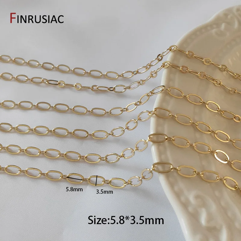 Multi Arten 14K vergoldetes Messing Metall Runde Gliederketten, DIY Schmuck Spulenketten Halskette Armband Herstellung Zubehör – Detail 25
