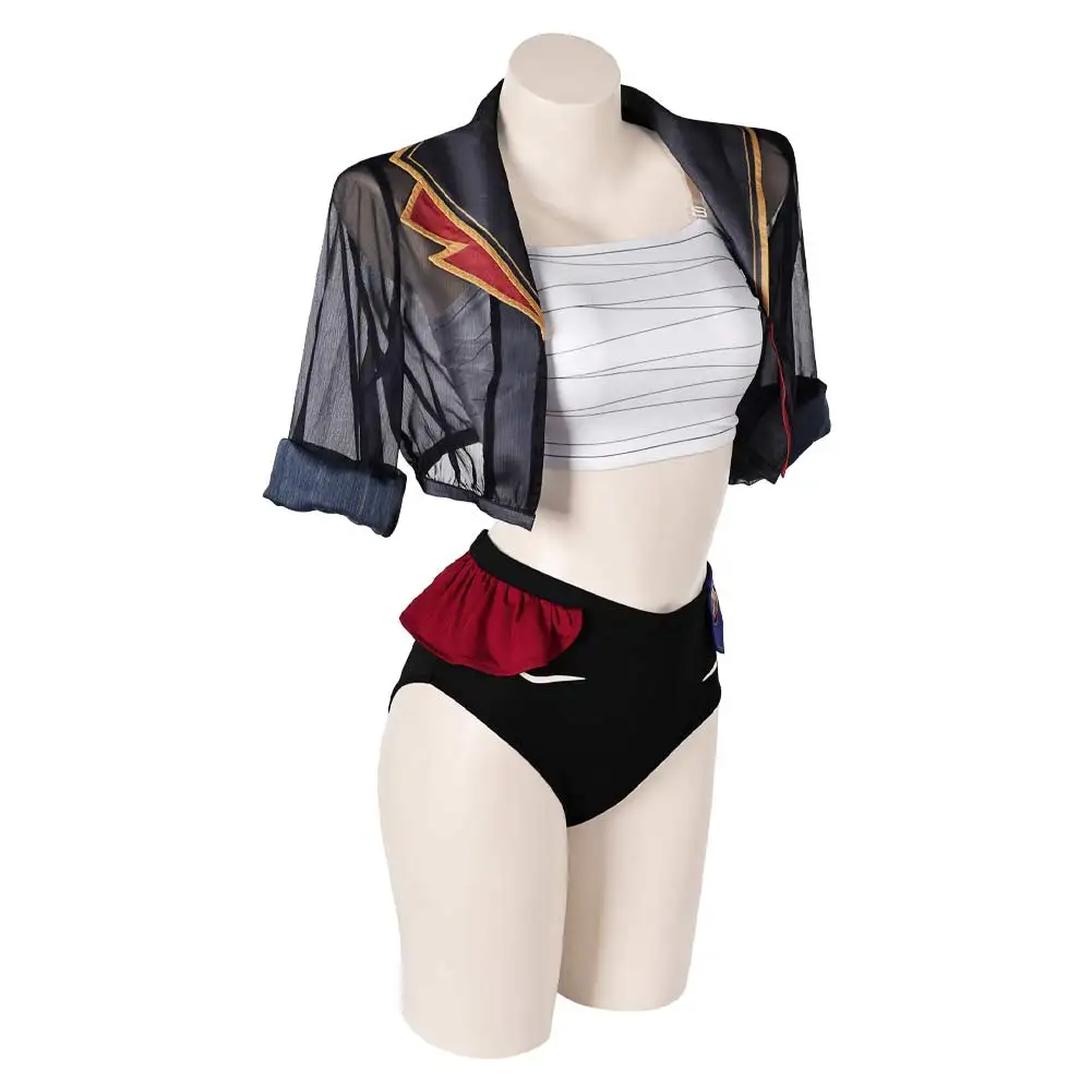 غامض السادس الموسم 2 تأثيري المرأة فانتازيا ملابس السباحة سترة لعبة LoL ملابس تنكرية للإناث هالوين كرنفال البدلة