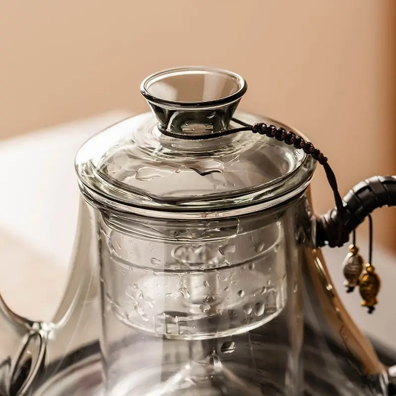 Electric ceramic stove, tea maker, kettle, a complete set of pumped cooking teapot glass tea set in household and indoor. 6