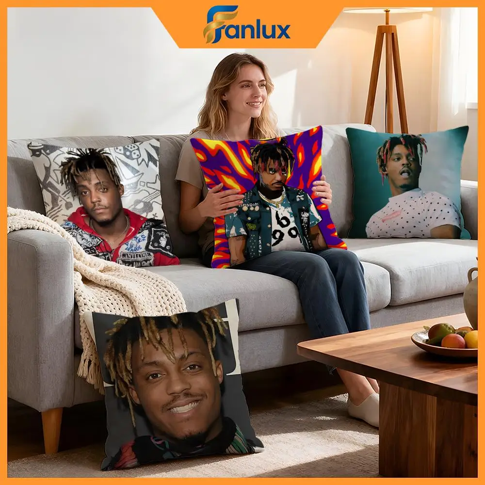 Rapper JUICE WRLD Cushion Cover 4Pcs Decorative Covers Soft Cushion Case for Sofa Couch Decor 40x40 45x45 Pillowcases