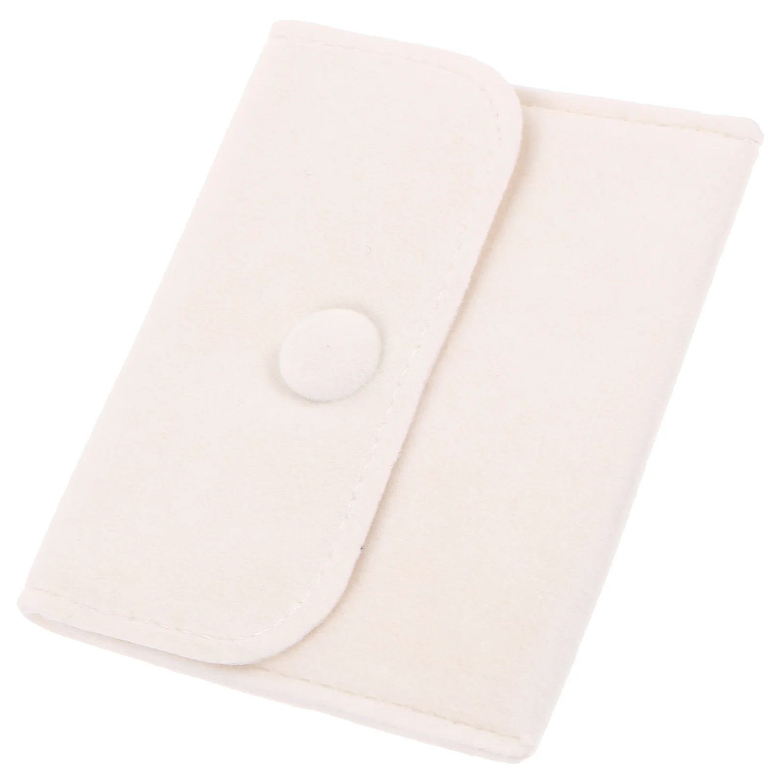 

Snap Pocket Fleece Accessories Storage Bag with Flannel Small Jewelry Travel Pouch