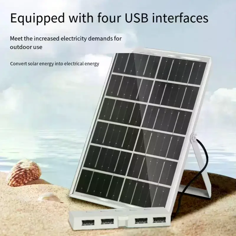 Compact Form Factor Efficient Energy Conversion Fast Solar Absorption 4 USB Ports Solar Battery Charger 1 Set
