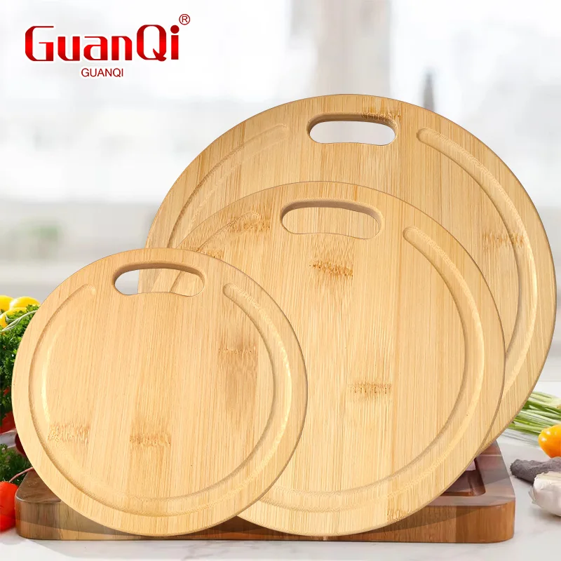 Cutting Board for Kitchen Natural Bamboo Chopping Board Thickened Board Double Sided Food Grade Fruit Meat Chopping Board