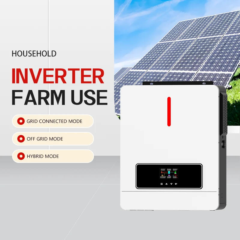 6KW 48V to 220V Solar Inverter Charger, Single Phase for Home Use, with MPPT Charge Controller, Hybrid for On/Off-Grid System