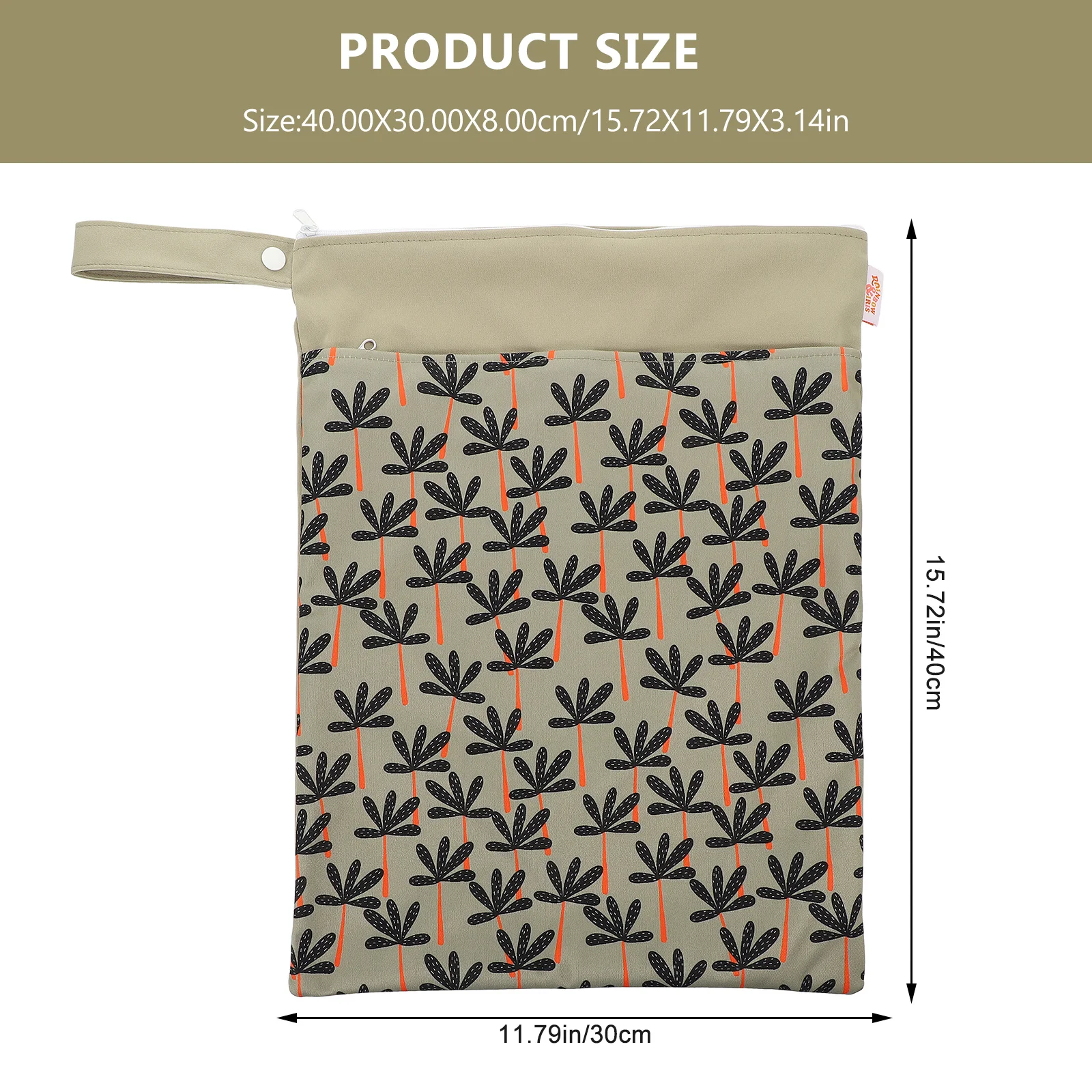 حقيبة تخزين الحفاضات المقاومة للماء، سحاب قابل للغسل، منظم محمول لحقيبة الحفاضات الأساسية للسفر والطفل #2