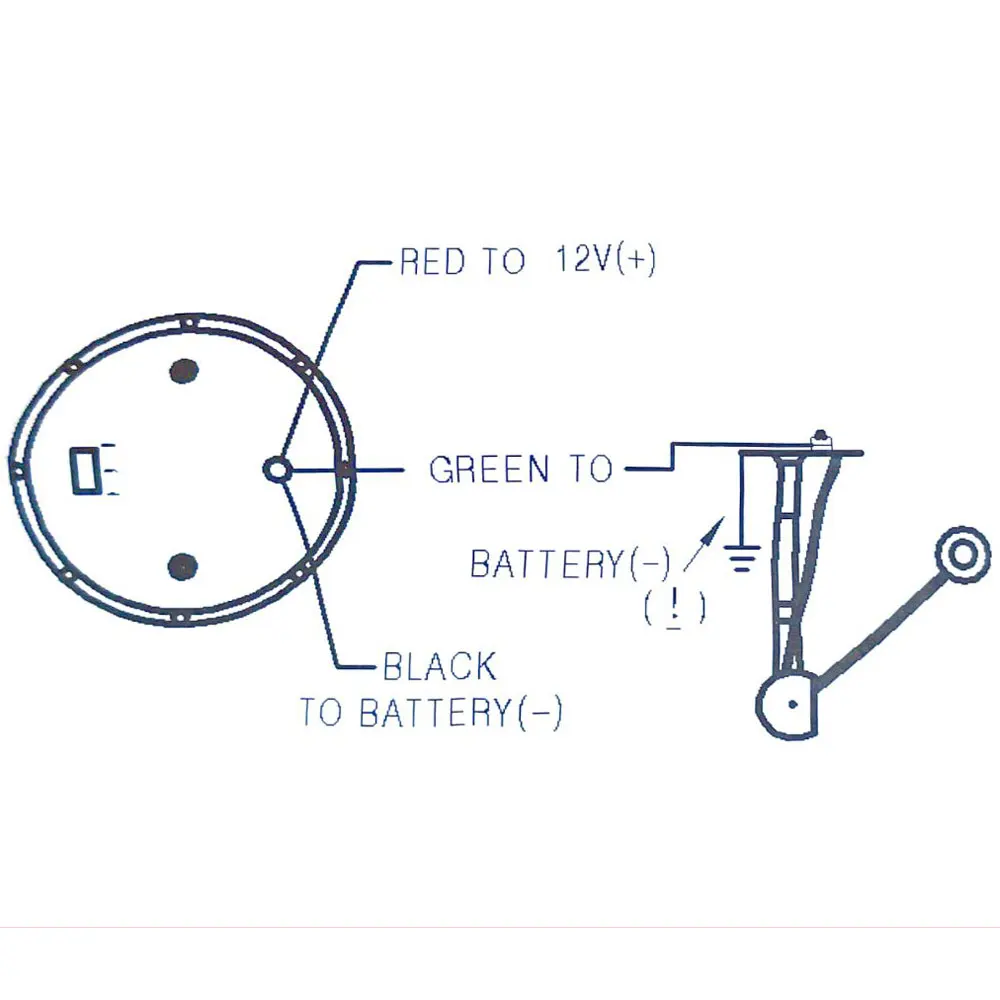 52mm LED-Kraftstoffanzeiger 0-190ohm E-1/2-F Display Kraftstoffstandmesser Schwarzes Instrument 240-33ohm mit Roter oder Grüner Hintergrundbeleuchtung – Detail 4