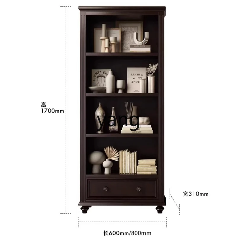 

LH solid wood small bookshelf floor storage study combination simple bookcase storage