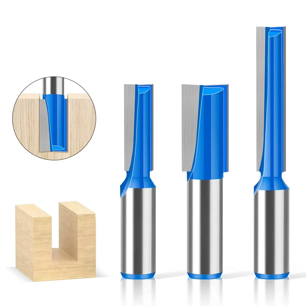 

1 шт., 12 мм, 1/2 дюйма, хвостовик, удлиненный нижний фрезерный станок, деревообрабатывающий триммер для кромок, прямой резак, замок, деревообрабатывающий инструмент