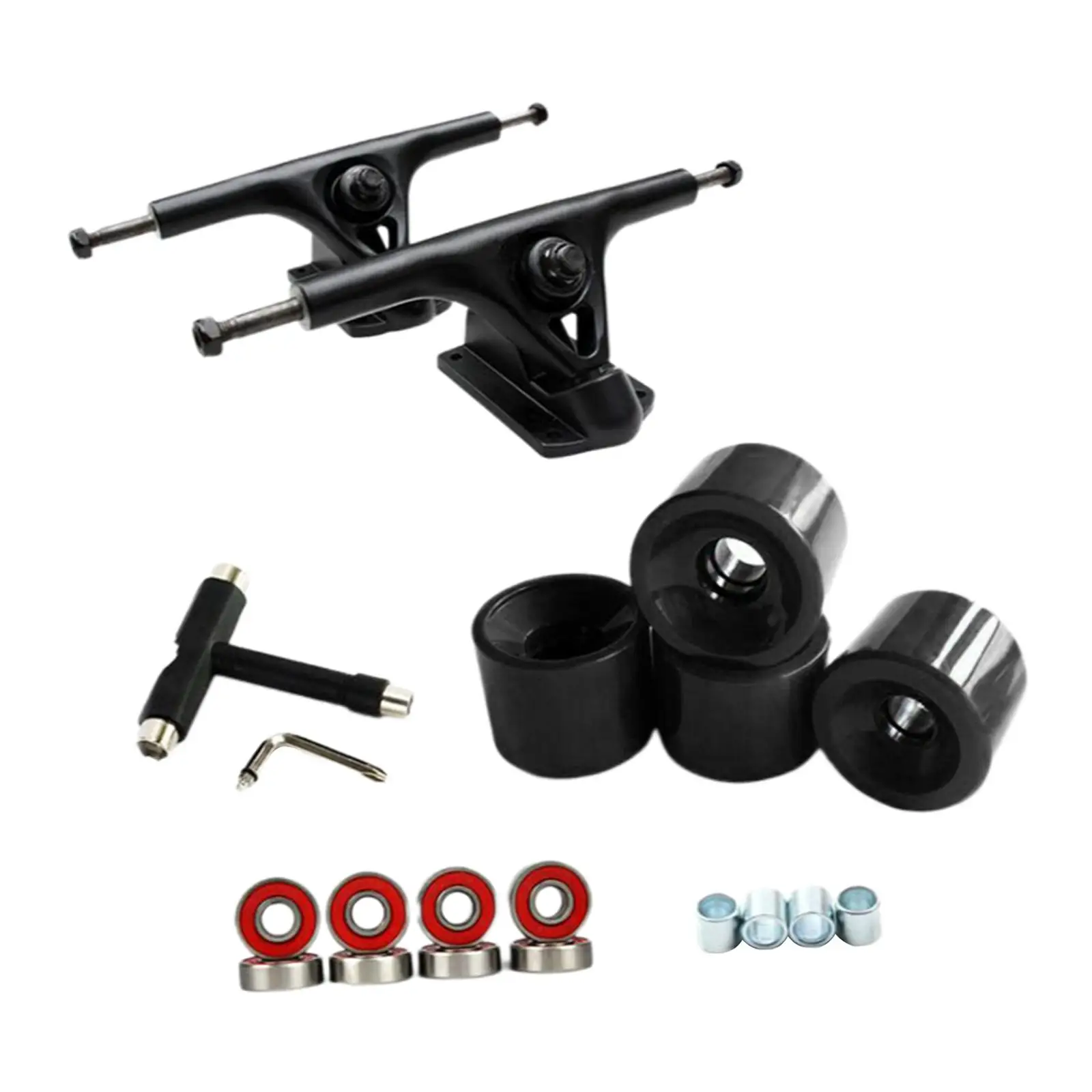 Deluxe Skateboard Wheels Install accessories: Skateboard Trucks, ABEC-11 Skateboard Bearings, Board