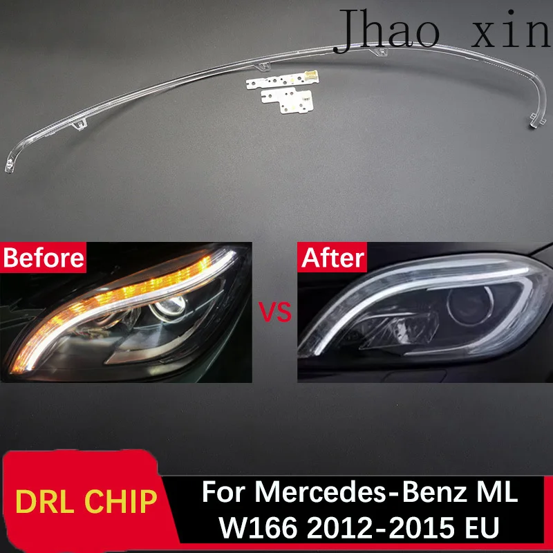 

Car Headlight DRL CHIP Lamp Tube for Mercedes-Benz ML166 12-2015 EU Ballast Module White Light Circuit Board Angel Eyes DRL Lamp