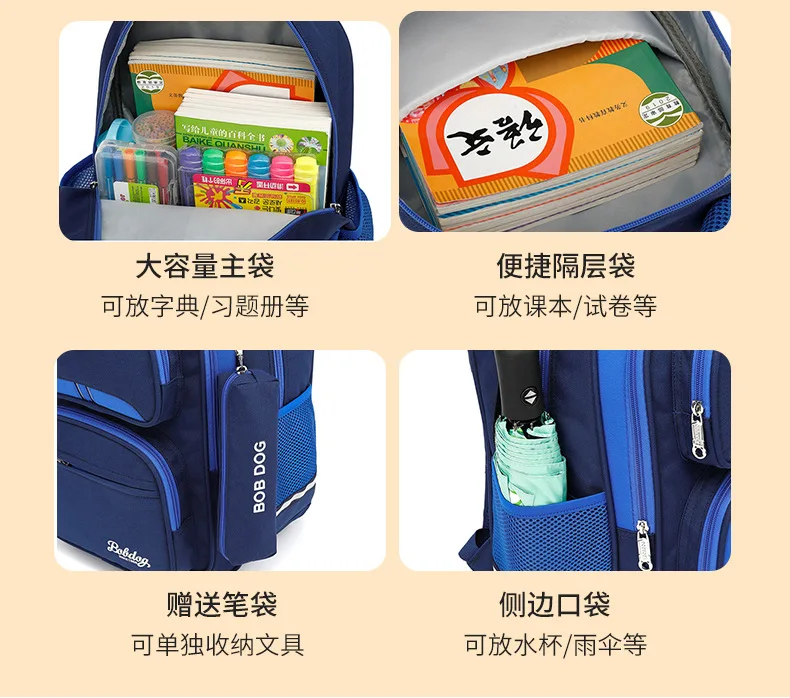 Ransel Pelindung Tulang Belakang untuk Anak Laki-Laki Kelas 1-6, Tas Sekolah Ergonomis untuk Siswa SD, Tas Buku Anak Kapasitas Besar