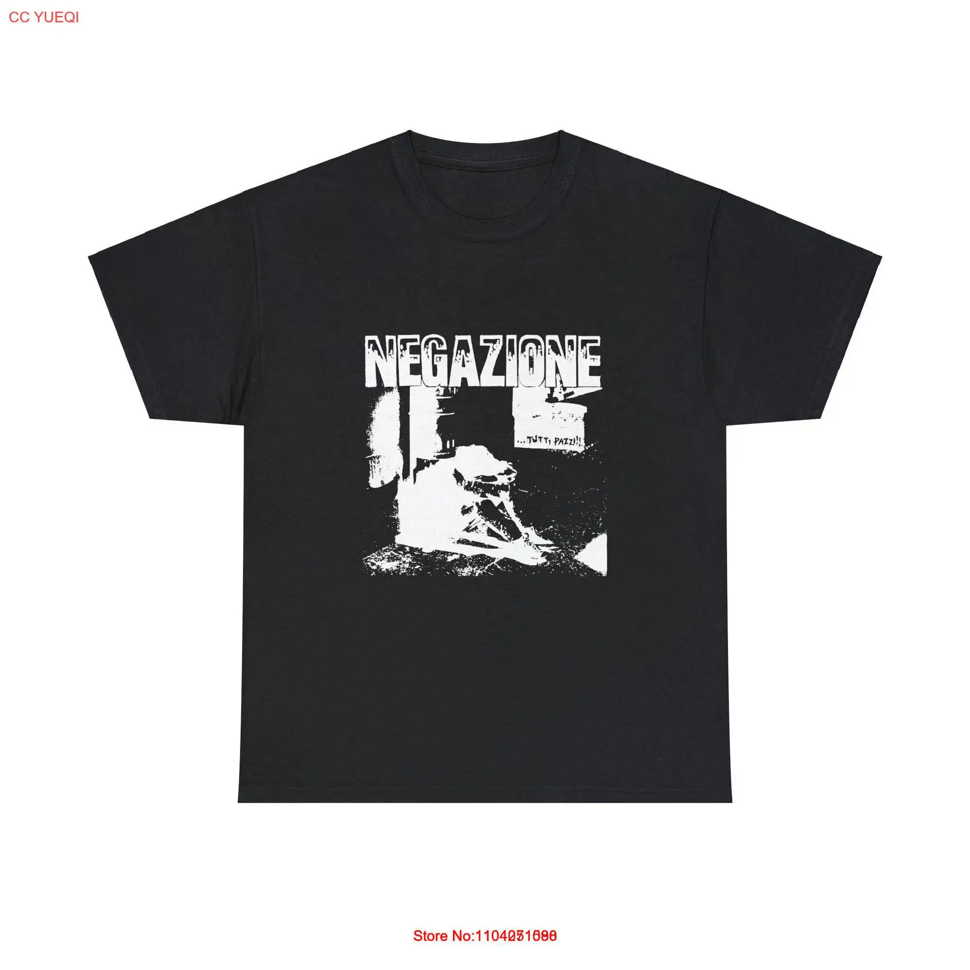 Negazione T Shirt Tutti Pazzi Old school italian hardcore Comfy for your punk summer 4 colorways long or short sleeves