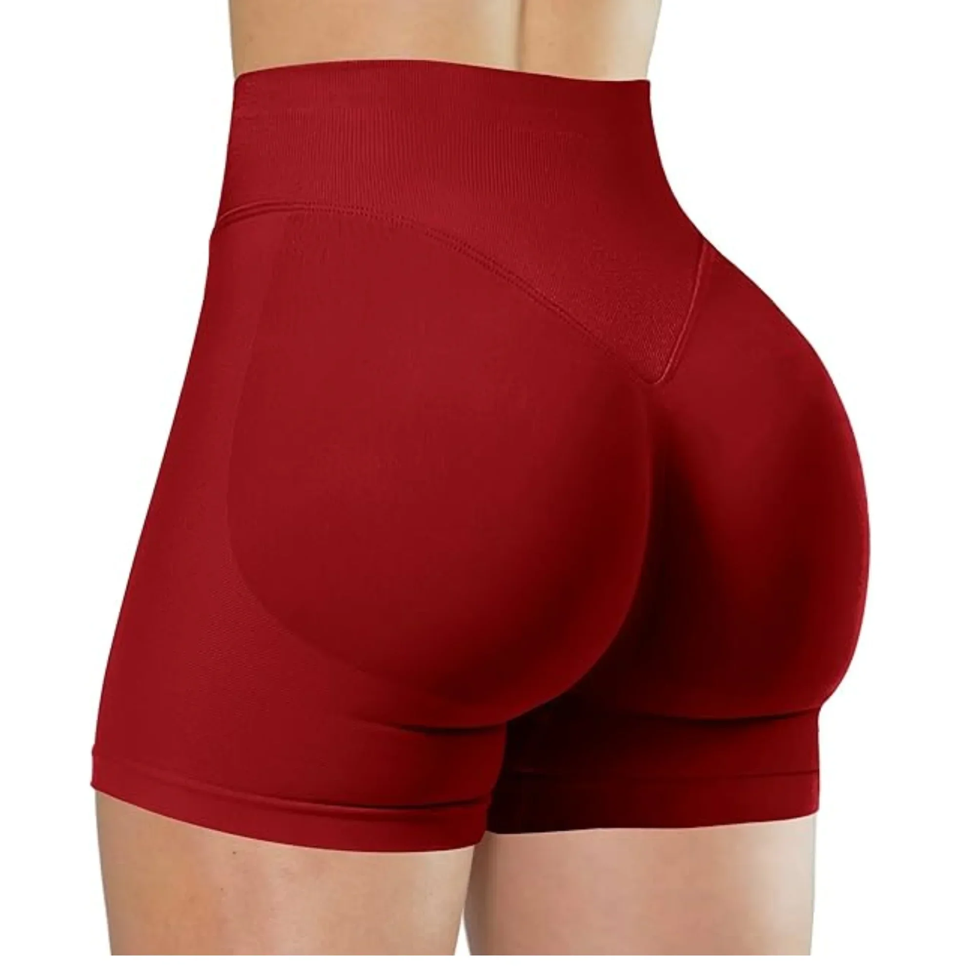 Nahtlose High-Waist-Gym-Shorts für Damen, Po-Lifting, Slim Fit, hochelastische Yoga-Shorts für Fitnesstraining, Laufen & Radfahren