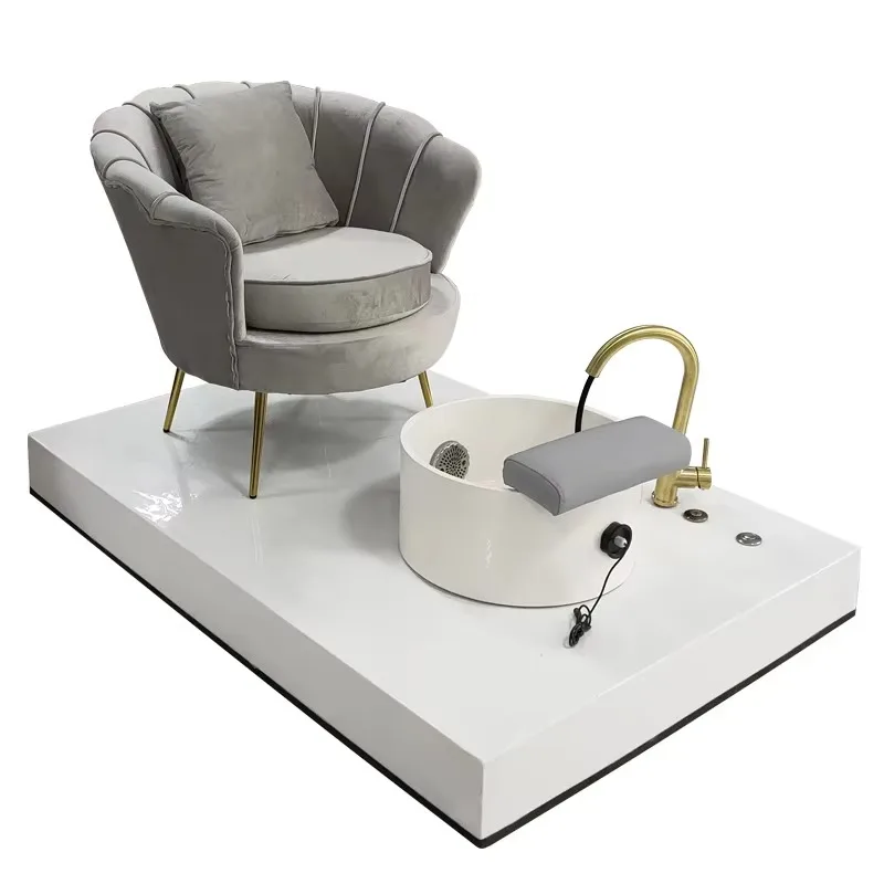 New Arrive Professional Foot Salon Spa Massage No Plumbing Portable Manicure Pedicure Chair with Bowl Salon Chairs كراسي