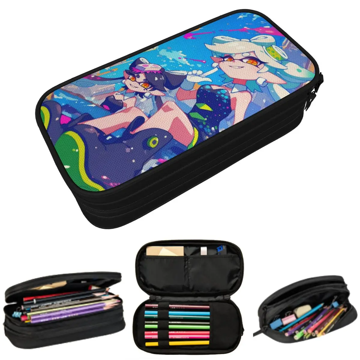 

Splatoon Game Pencil Case for Boys Girls Gifts Pen Box Pencil Bag Stationery Supplies Pen Holder Bag