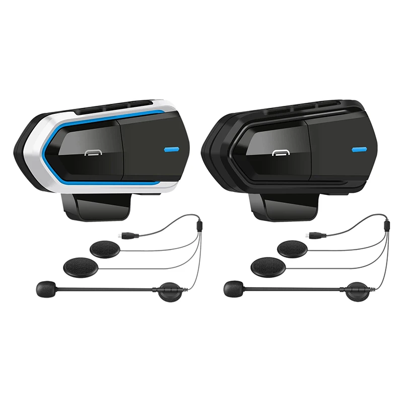 

B35 Motorcycle Intercom Microphone, Bluetooth 5.0 Helmet Headset Interphone FM Radio HI-FI Sound Quality Siri