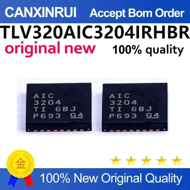 (5pcs-100pcs)Brand new original TLV320AIC3204IRHBR QFN-32 stereo audio frequency codec chip