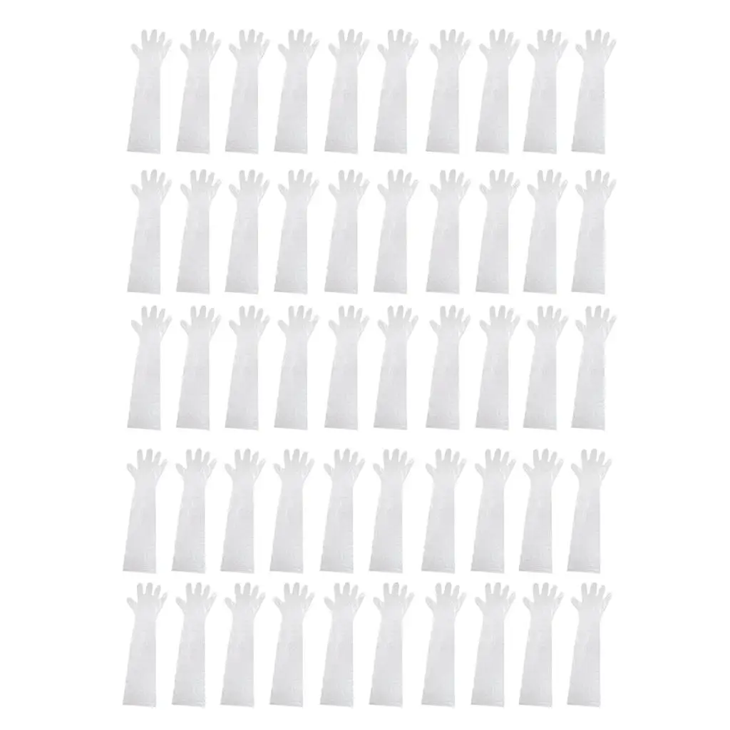 Veterinary Insemination Shoulder Length PE Material Gloves Protective Livestock Handling Gloves for Animal Care