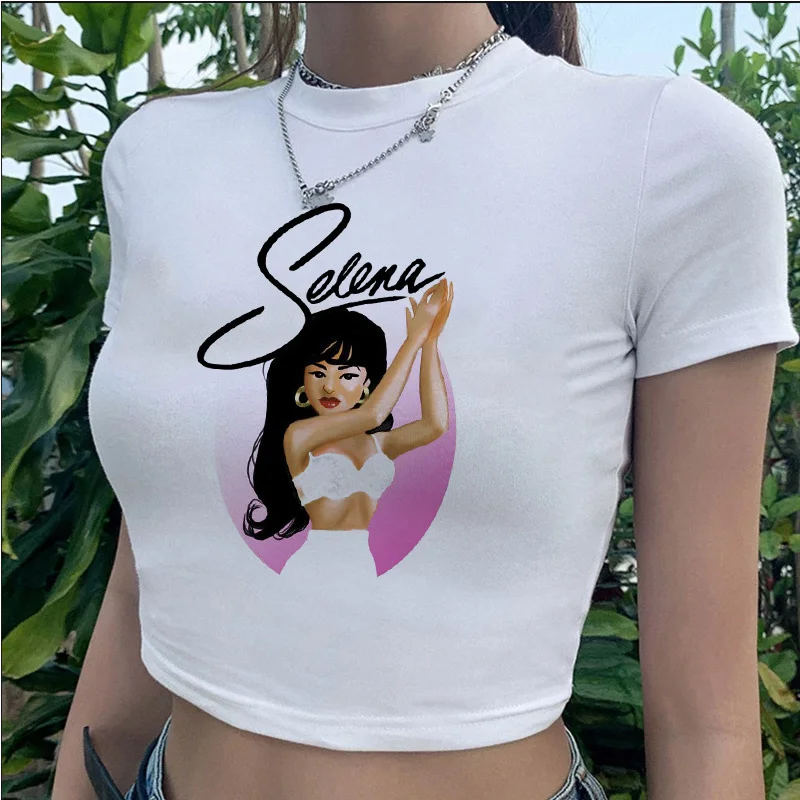 Selena Quintanilla-Camiseta para mujer, ropa de calle ulzzang tumblr, Camisetas estampadas informales, camiseta vintage para mujer