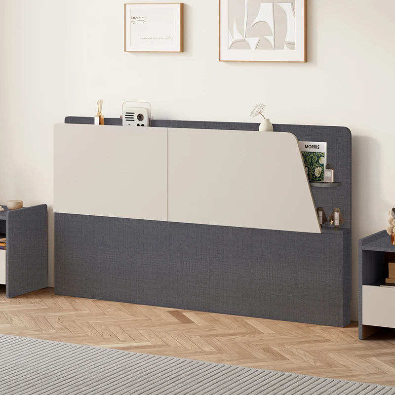 ألواح رأس خشبية بسيطة كينج فاخرة بجدار واحد لوح أمامي للسرير مريح مبطن Cabeceros De Cama De Madera أثاث غرفة النوم