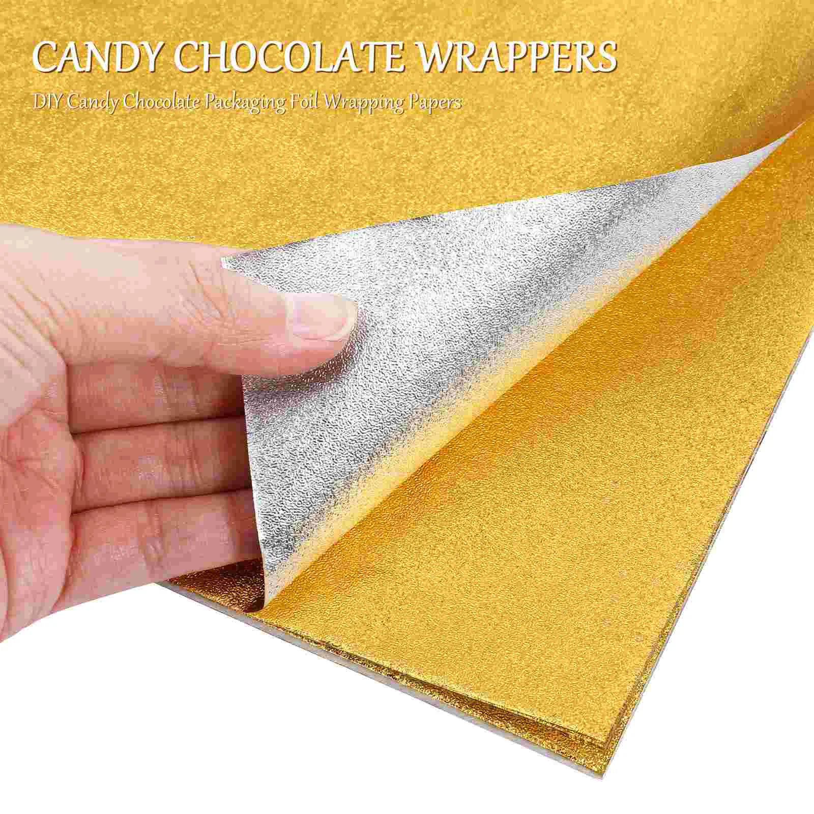 200 Pcs Candy Wrappers Bars Foil Wraps Baby Snacks for Chocolate Automatic Caramels