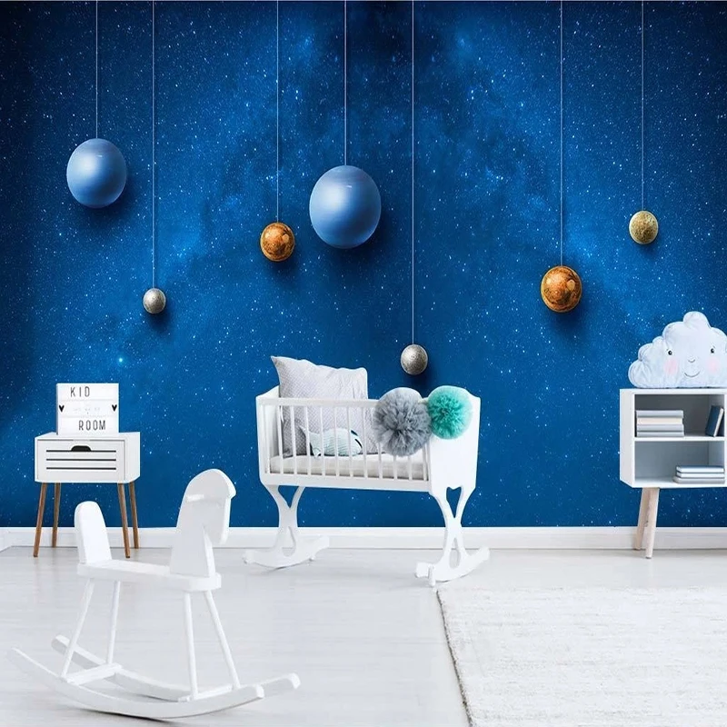 Custom Photo Wallpaper Space Universe Children's Room Background Wall Mural Home Decor Papel De Parede 3D Wall Covering