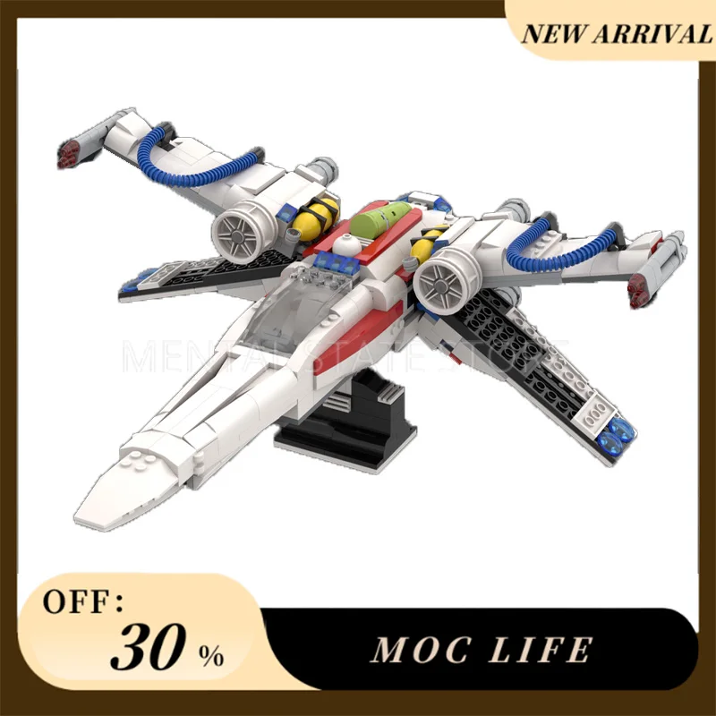 NEW 810PCS Customized MOC Wing Starfighter Building Blocks Technology Bricks DIY Creative Assembly Education Toys Holiday Gifts