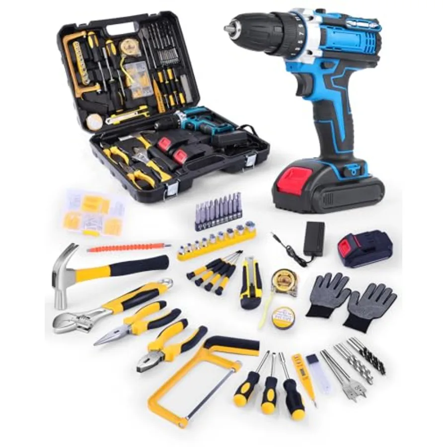 

Набор электрических отверток, набор сверл для домашних проектов «сделай сам», компактная беспроводная ручная дрель, набор инструментов с батарейным питанием, 20 В, Pow