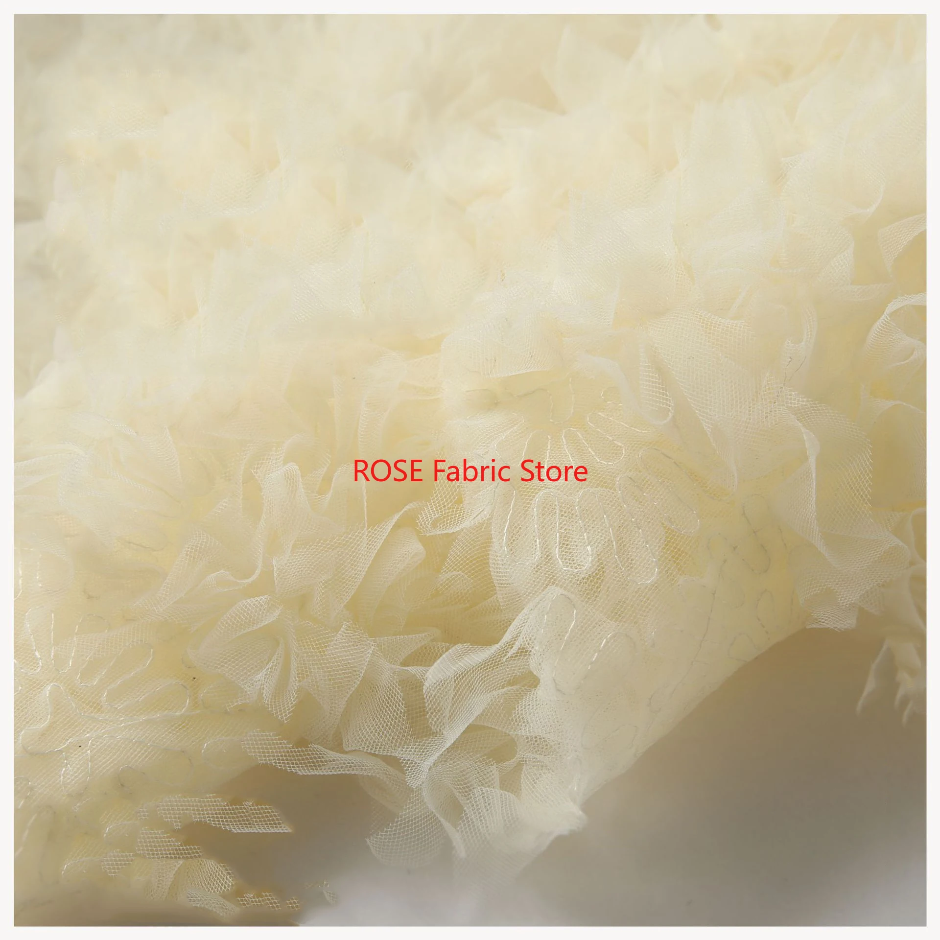 1 ياردة مجردة رغوة شبكة التطريز النسيج اللباس المعطف صنع الأزياء مصمم النسيج