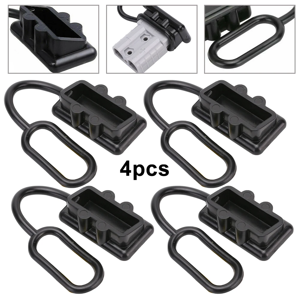 4Pcs/Set Dust Cover Cap For Anderson Plug Cover Connectors 50Amp Battery Connector Kit Automobiles Accessories