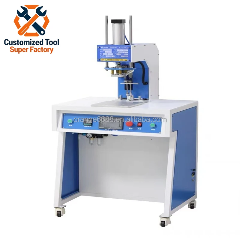Automatic electric hot press, for T-shirt clothing logo printing, trademark embossing, high speed 25 pieces/min