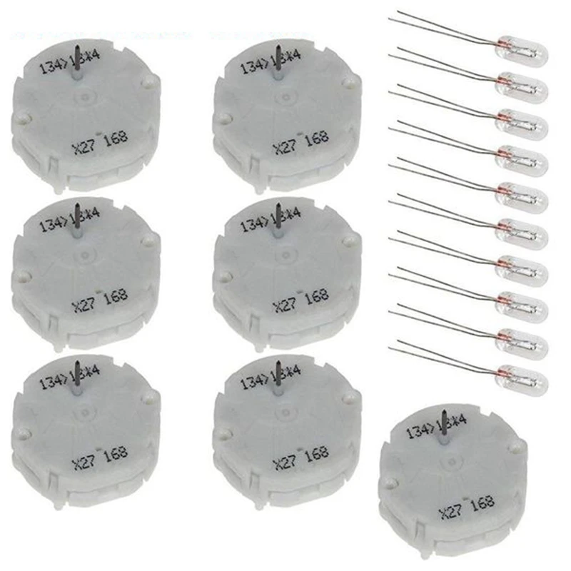 X27 168 (7PCS) + 10Pcs Bulbs Stepper Motor For GM GMC Car Trucks Speedometer Gauge Repair Kit Cluster X27.168 Motor