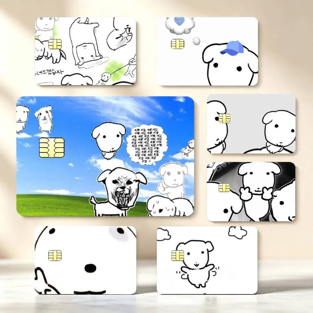 Kawaii Ganadi Puppy High‑Def Game Chip Decals Credit Card Tiny Waterproof Vinyl Decor Practical Present