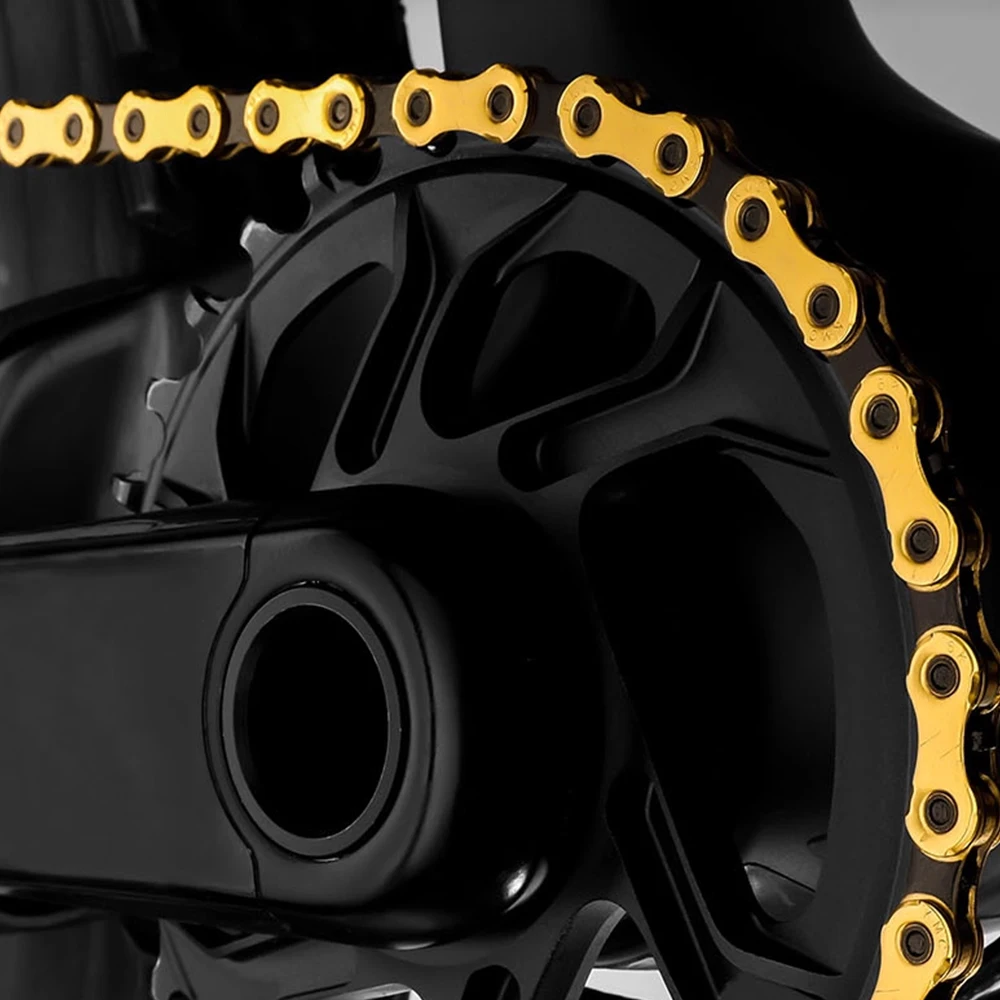 KMC X Series 10/11 Speed Half-Hollow Bike Chain, Titanium Gold Universal MTB Road Folding Bicycle Chain, Lightweight Durable Ant