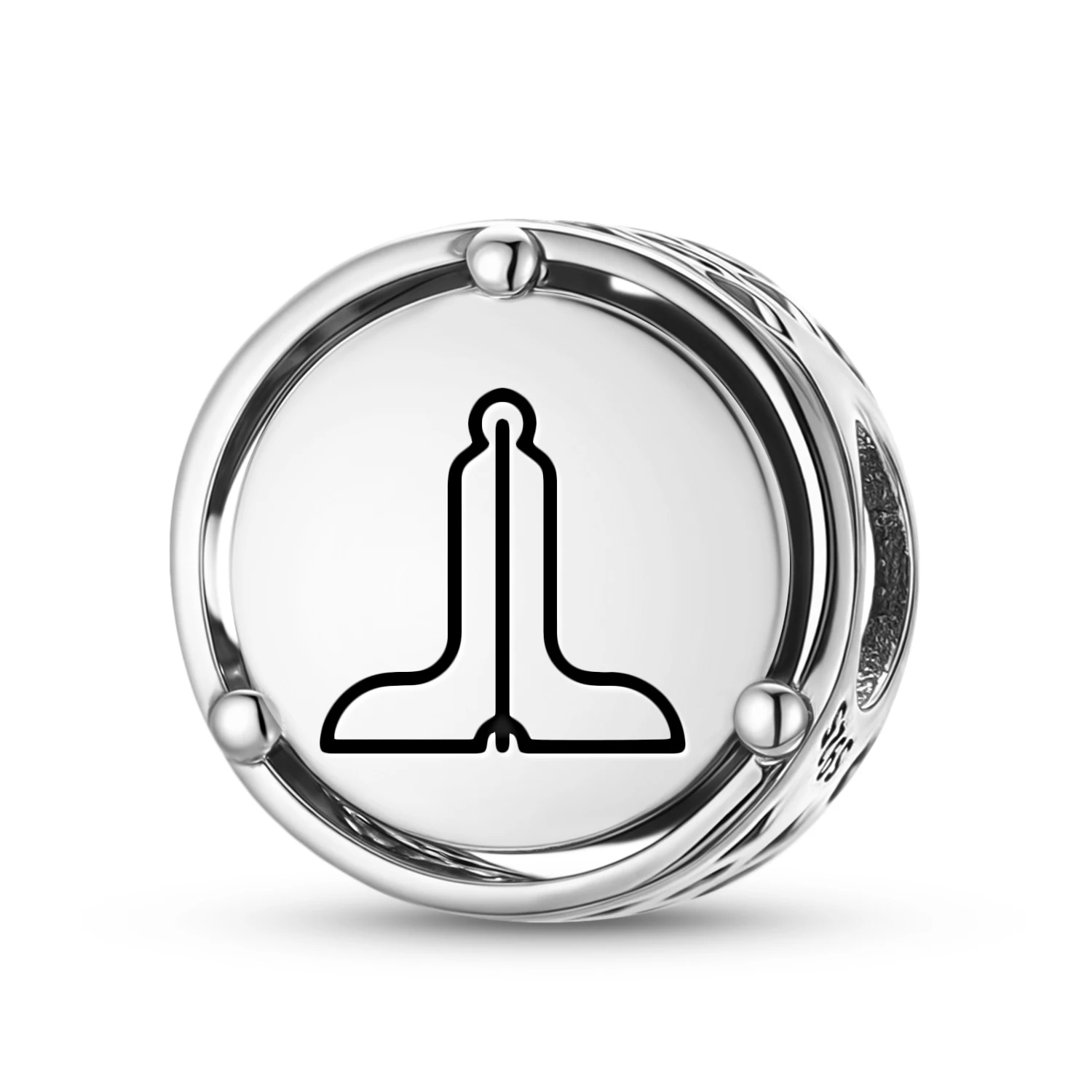925 Sterling Silver Freemasonry Level Charm Fit Original Bracelet Diy Jewelry Accessories Family Bead