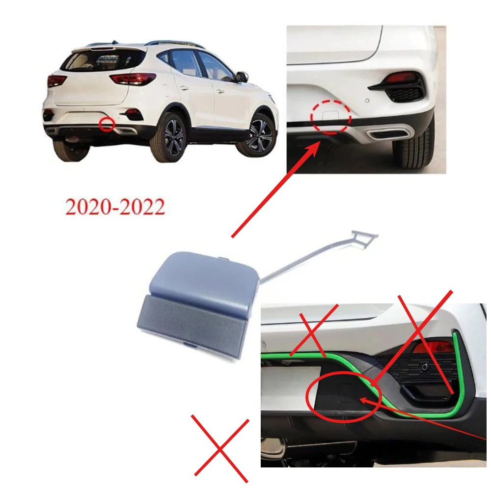

1 Pcs No Painting Rear Trailer Cover for MG ZS 2020-2022 Rear Bumper Cap for ZS Rear Bumper Plastic Cover 10756268