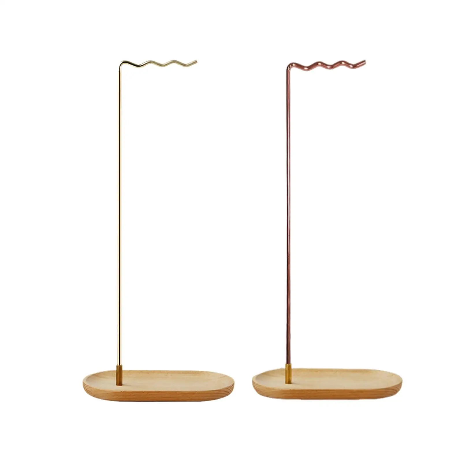 Wind Chime Stand Indoor Ornament Wood Traditional with Base Versatile Necklace Display Stand Windchime Hanger Pen Organizer