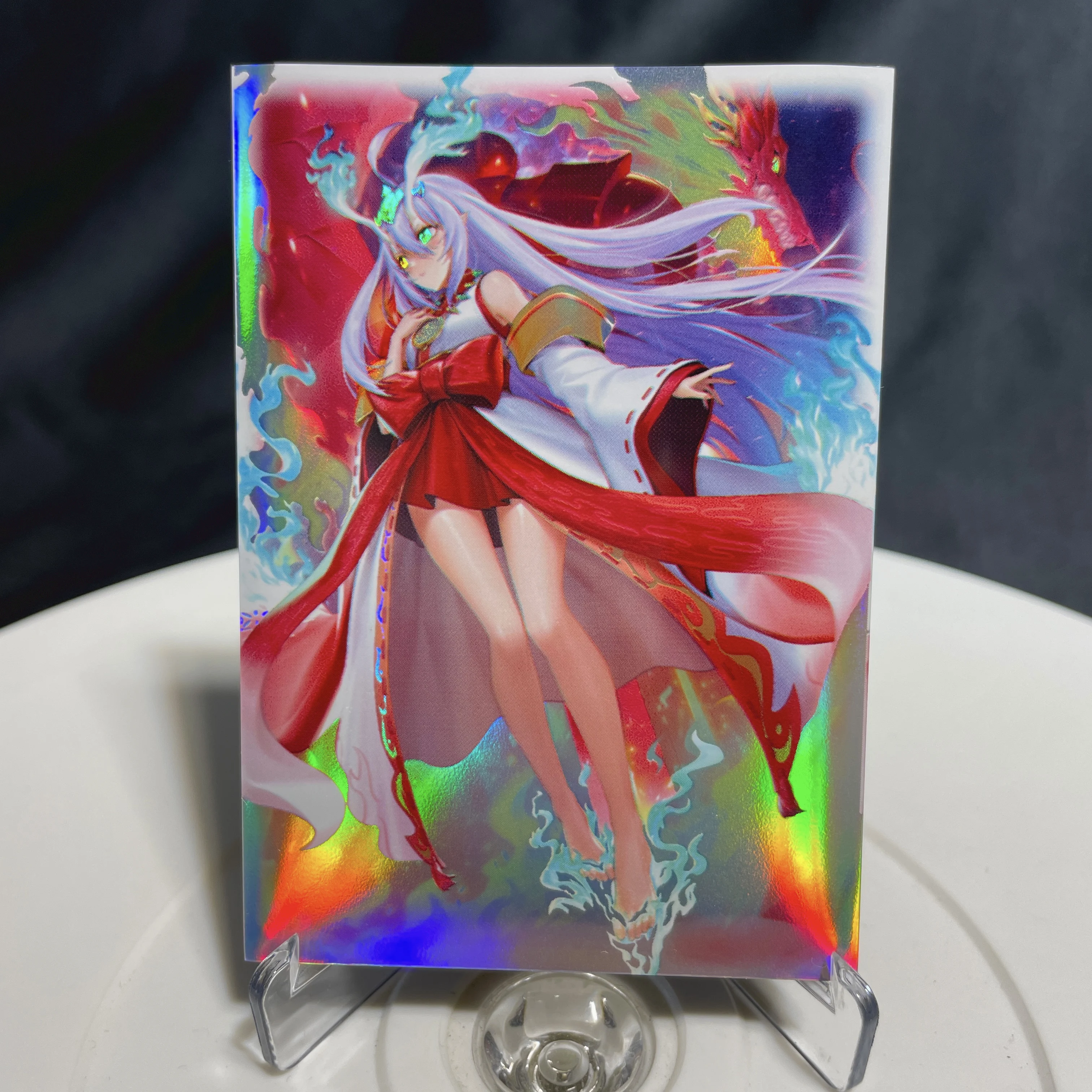 63x90mm 50PCS laser Anime Card Sleeves Holographic Trading Card Sleeves Japanese Card Protector for YGO Game Cards